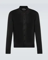 Tom Ford Top in maglia di seta Nero