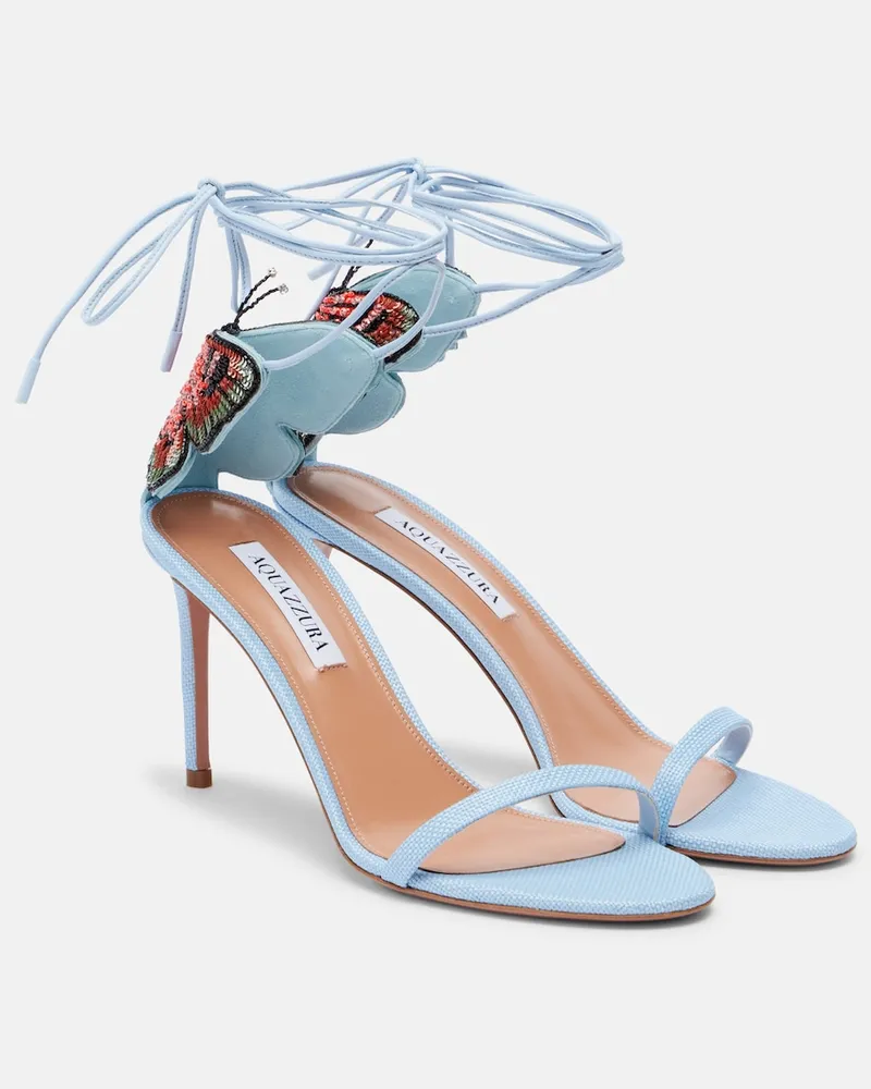 Aquazzura Sandali Papillon D'Amour Blu