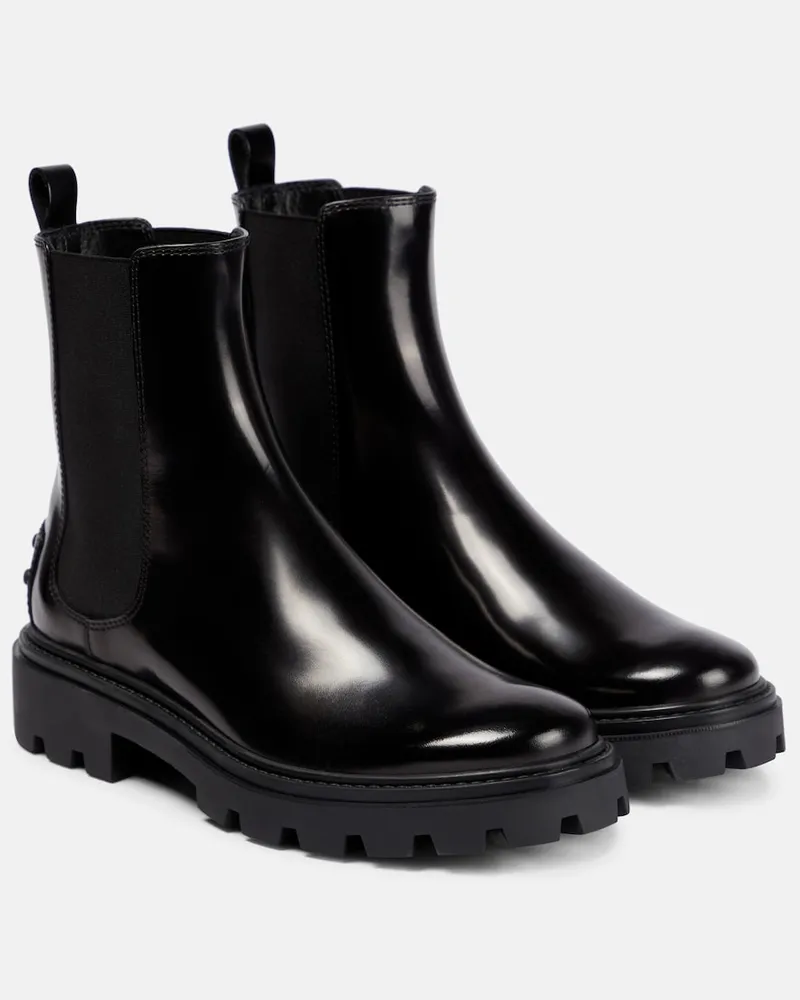 TOD'S Stivaletti Chelsea in vernice Nero