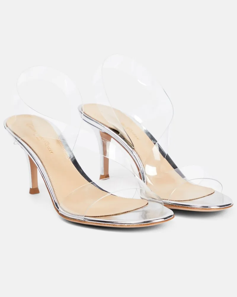 Gianvito Rossi Sandali Metropolis in plexiglass Argento