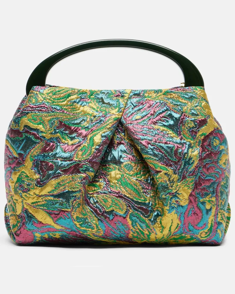 Dries van Noten Borsa a mano Crisp Small in jacquard Multicolore