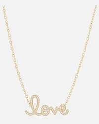 Sydney Evan Collana Love in oro 14kt con diamanti Oro