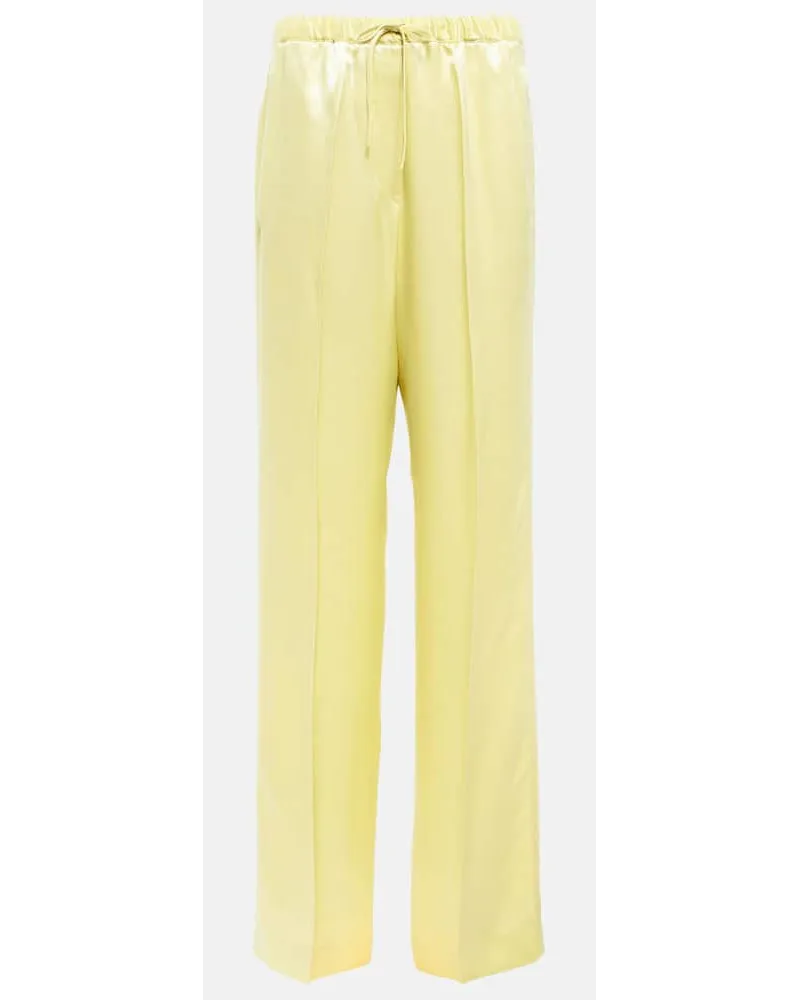 Jil Sander Pantaloni in raso Verde