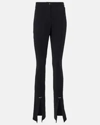 Thierry Mugler Pantaloni slim a vita alta Nero