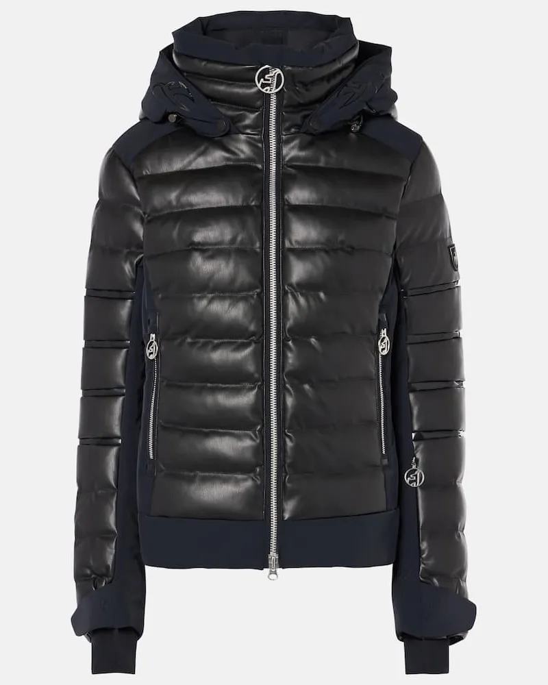 Picture Giacca da sci Adele in similpelle Nero