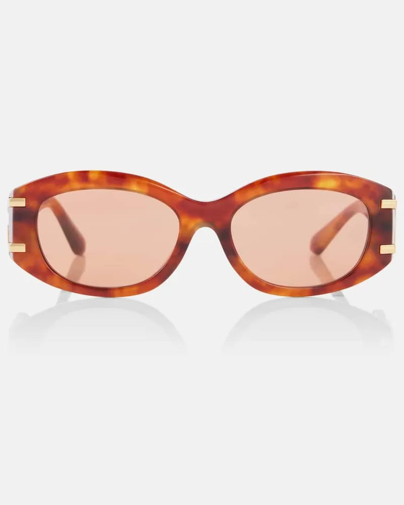 Dolce & Gabbana Occhiali da sole ovali DG Marrone