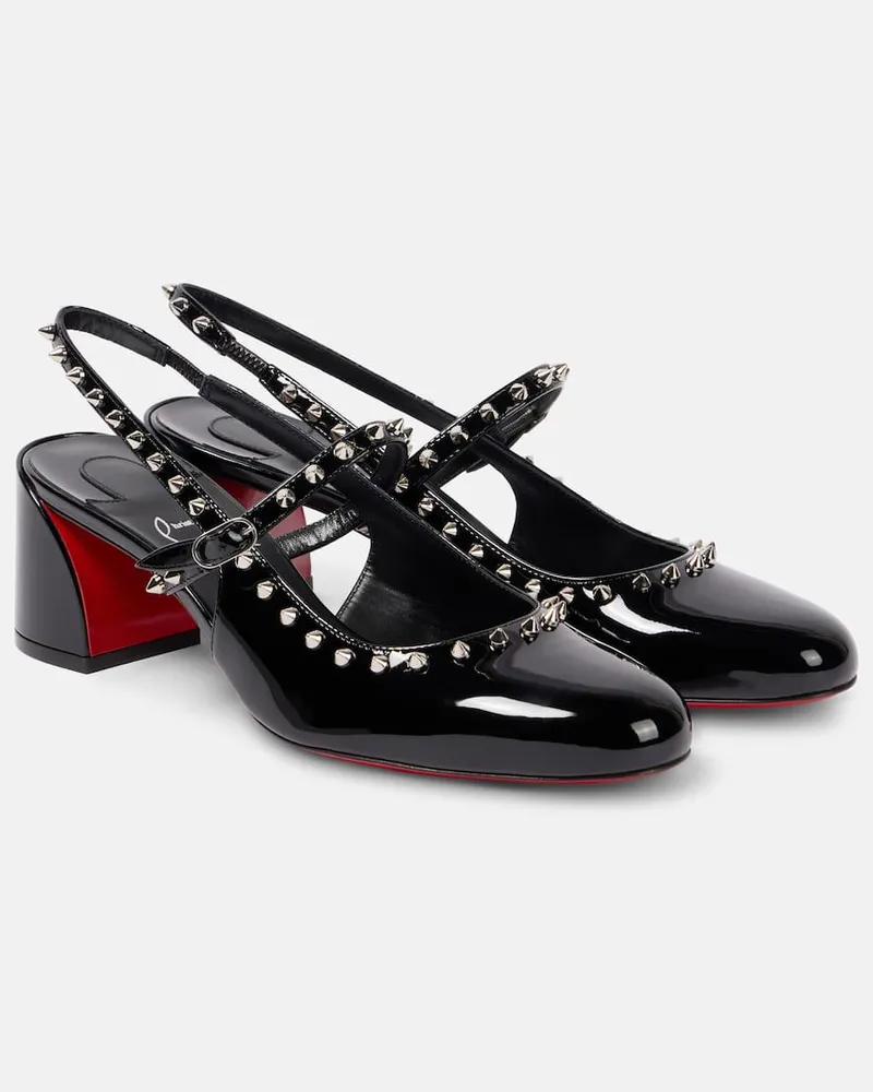 Christian Louboutin Pumps Mary Jane Janispikes 55 in vernice Nero