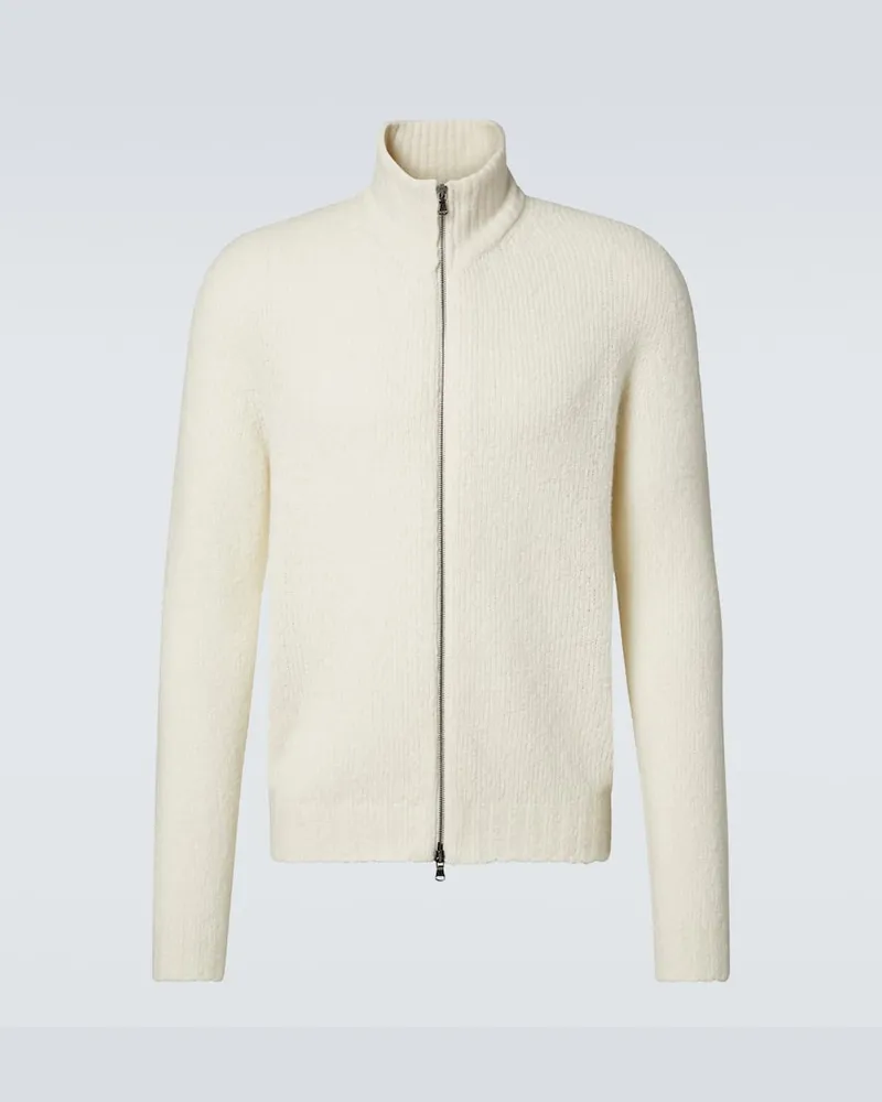 Thom Sweeney Pullover in misto lana e cashmere Bianco
