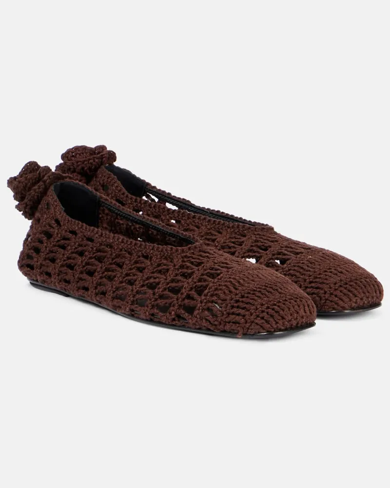 Magda Butrym Ballerine in crochet Marrone