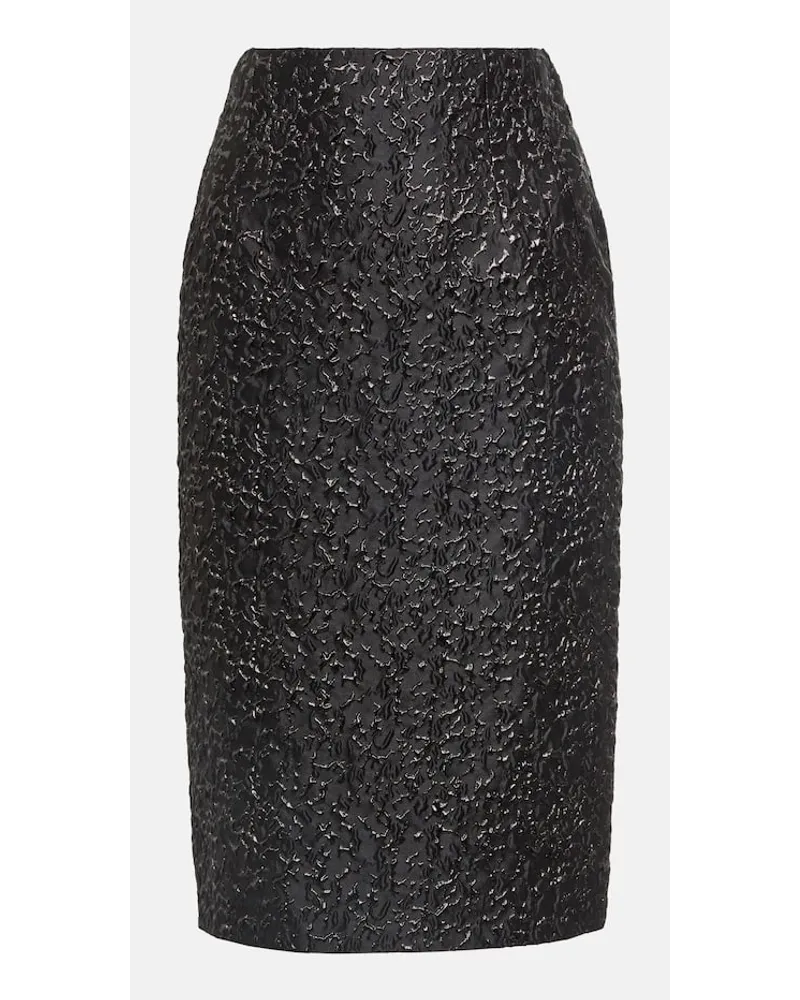 Versace Gonna a tubino in jacquard Nero