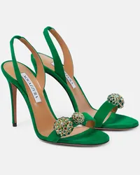 Aquazzura Sandali Love Bubble in suede Verde