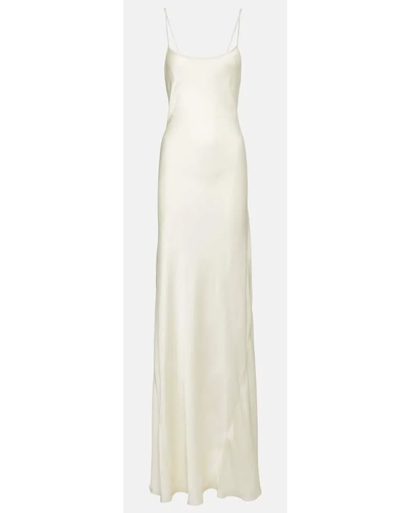 Victoria Beckham Abito sottoveste in raso Bianco