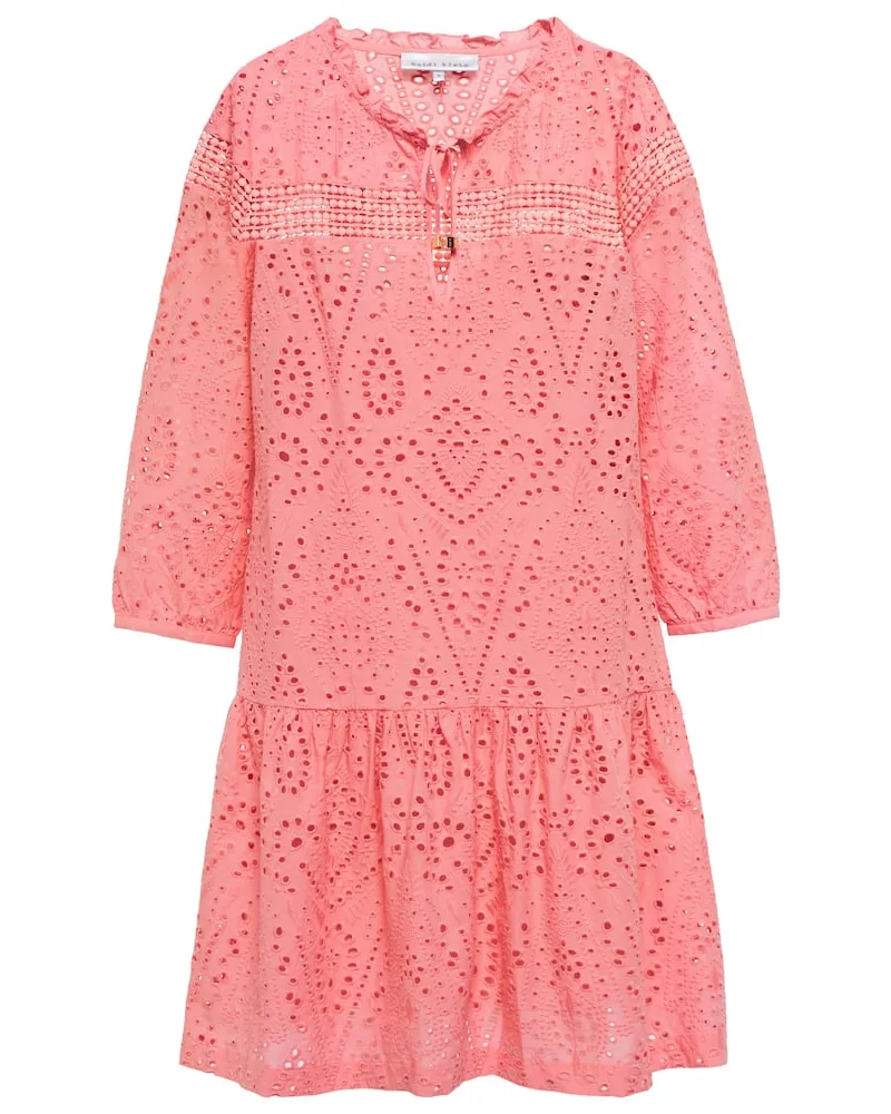 Heidi Klein Miniabito in cotone sangallo Rosa
