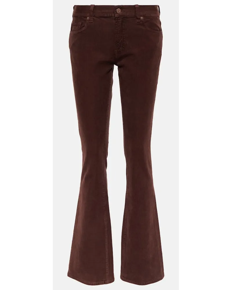 7 for all mankind Jeans flared a vita media Marrone