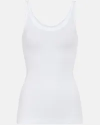 Vince Top in misto cotone Bianco