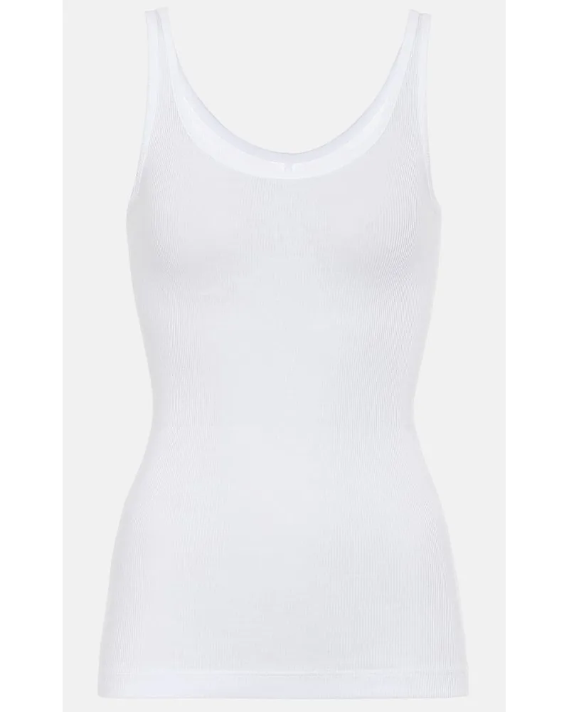 Vince Top in misto cotone Bianco