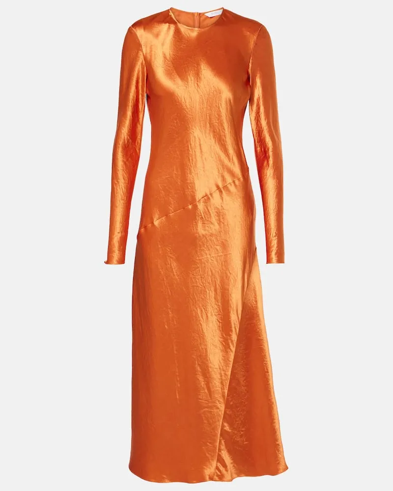 Max Mara Abito lungo Elogio in raso Arancione