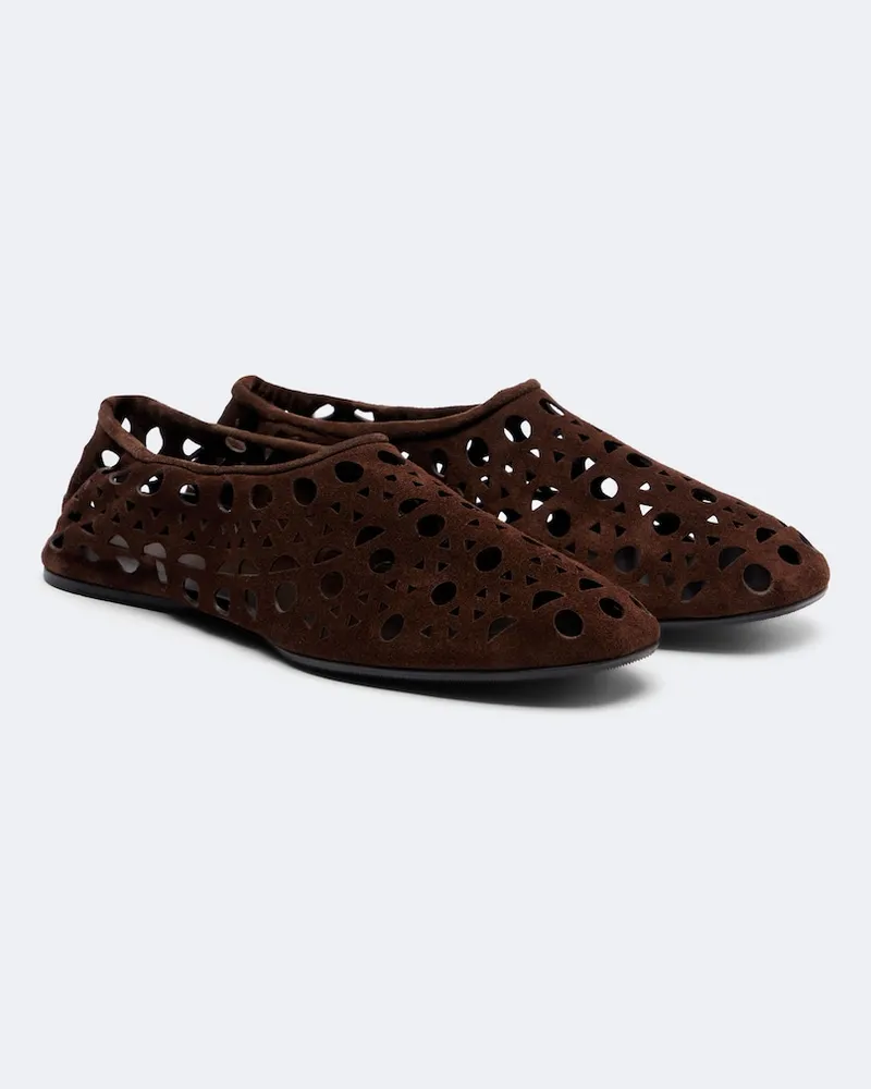 Alaïa Alaïa Slip-on Vienne in suede Marrone
