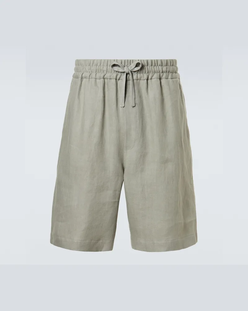 LARDINI Shorts in lino Verde