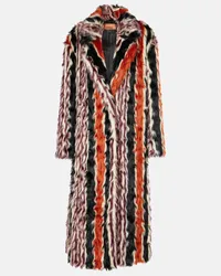 Missoni Cappotto in pelliccia sintetica a righe Multicolore