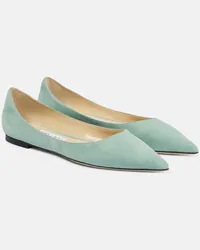 Jimmy Choo Ballerine Love in suede Verde