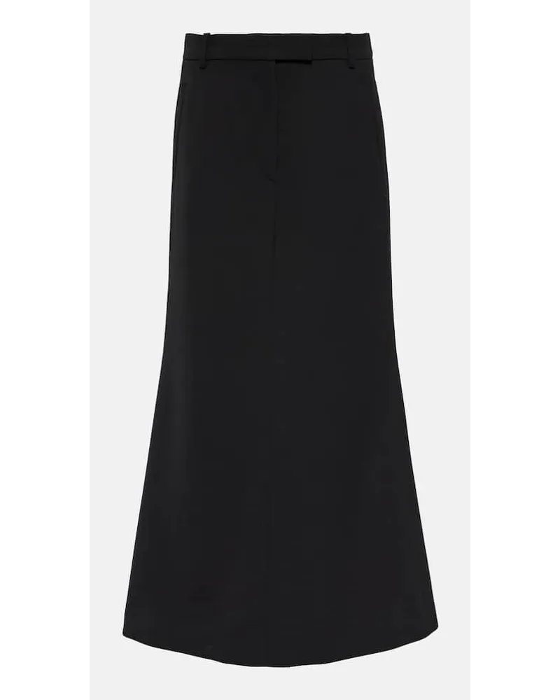 Acne Studios Gonna lunga in misto lana Nero