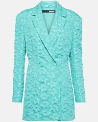 ROTATE Birger Christensen Abito blazer in jacquard Blu