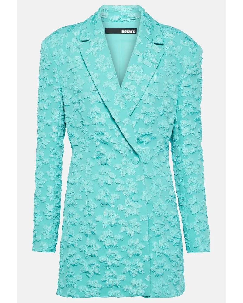 ROTATE Birger Christensen Abito blazer in jacquard Blu
