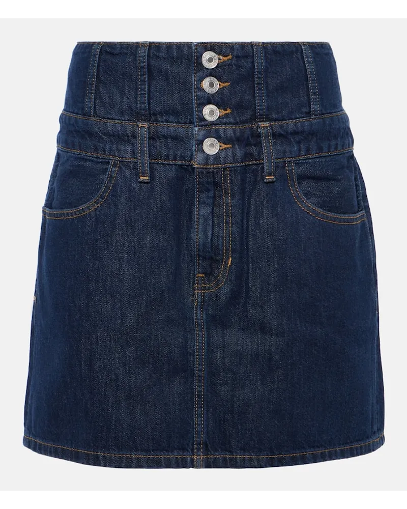 RE/DONE Minigonna a vita alta Corset di jeans Blu