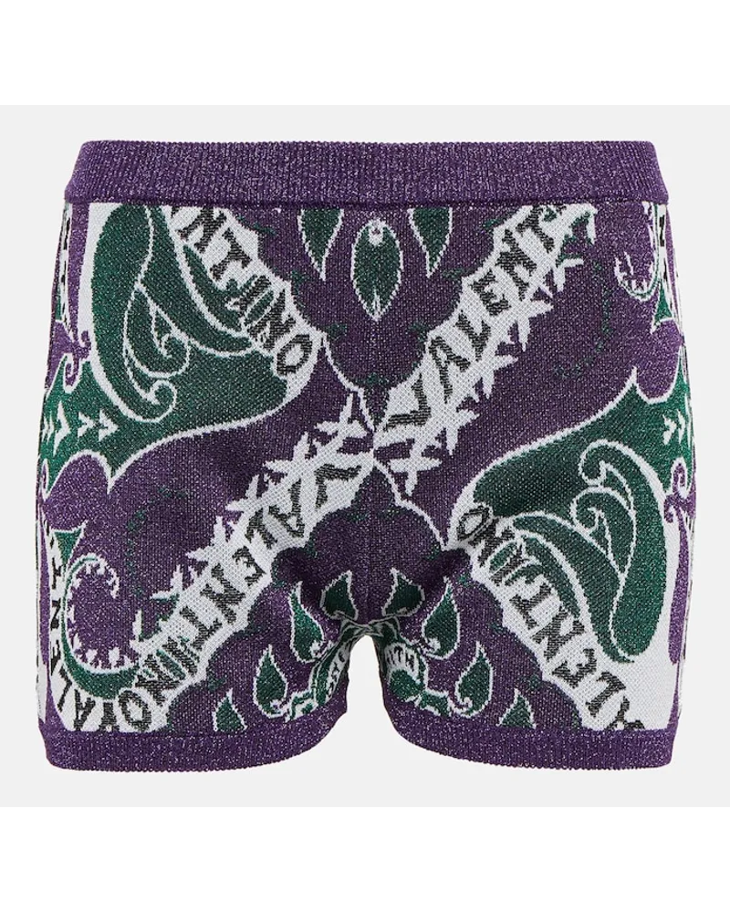Valentino Garavani Shorts a vita alta con stampa Multicolore