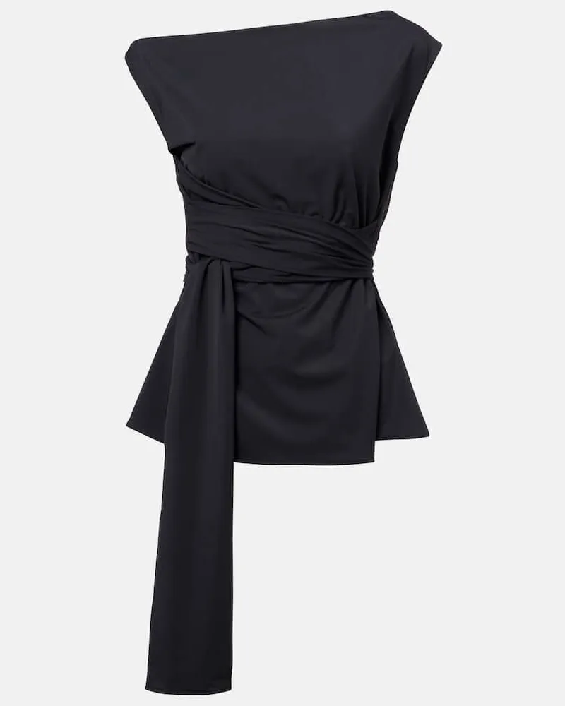 Róhe RÃ³he Top con ruches Nero