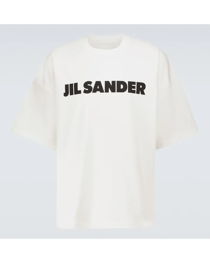 Jil Sander T-shirt in cotone con logo Bianco