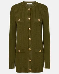 Chloé Chloé Cardigan in cotone a trecce Verde