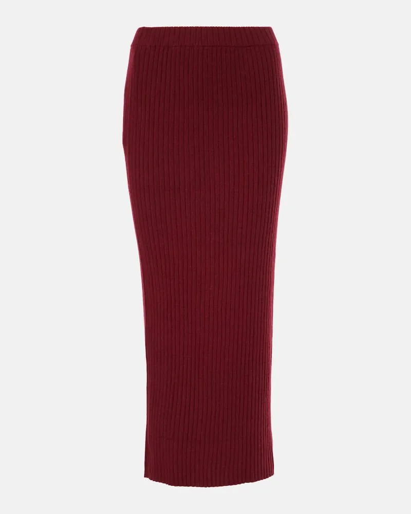 Jardin des Orangers Gonna midi in cashmere Rosso