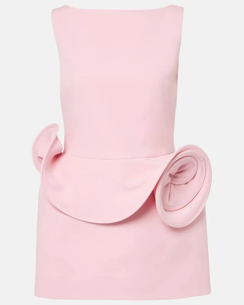 Magda Butrym Abito corto con applicazioni floreali Rosa