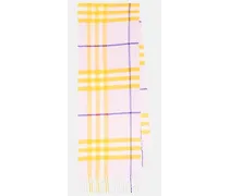 Burberry Sciarpa in lana e seta a quadri Multicolore