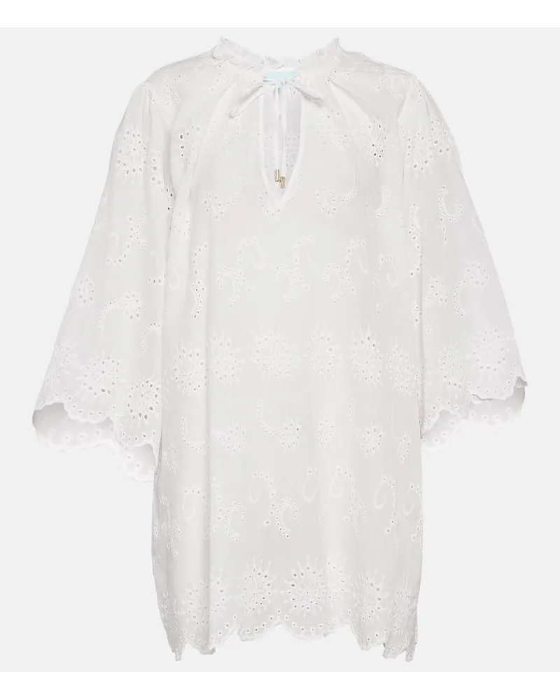Melissa Odabash Caftano Lucy in cotone Bianco