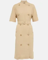 Burberry Abito midi Kristen con cintura Beige