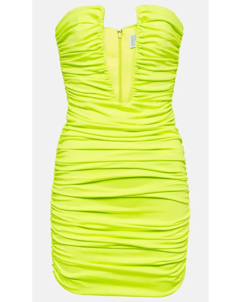 Giuseppe di Morabito Miniabito con cut-out e ruches Giallo