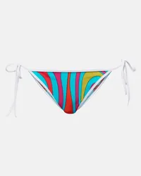 Emilio Pucci Slip bikini Marmo con stampa Multicolore