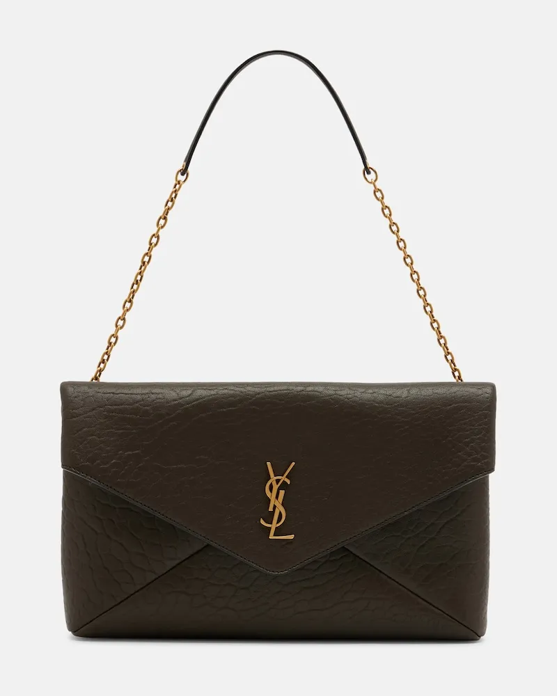 Saint Laurent Borsa a spalla Cassandre Large in pelle Verde