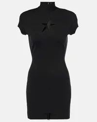 Thierry Mugler Abito corto Black Star con cut-out Nero