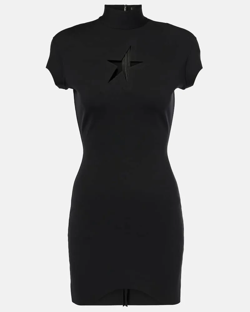 Thierry Mugler Abito corto Black Star con cut-out Nero