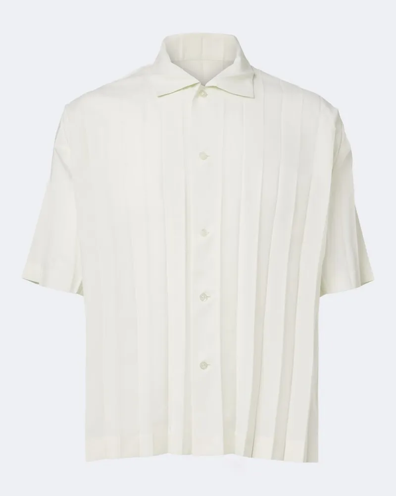 Issey Miyake Homme Plissé Issey Miyake Camicia Edge plissé Bianco