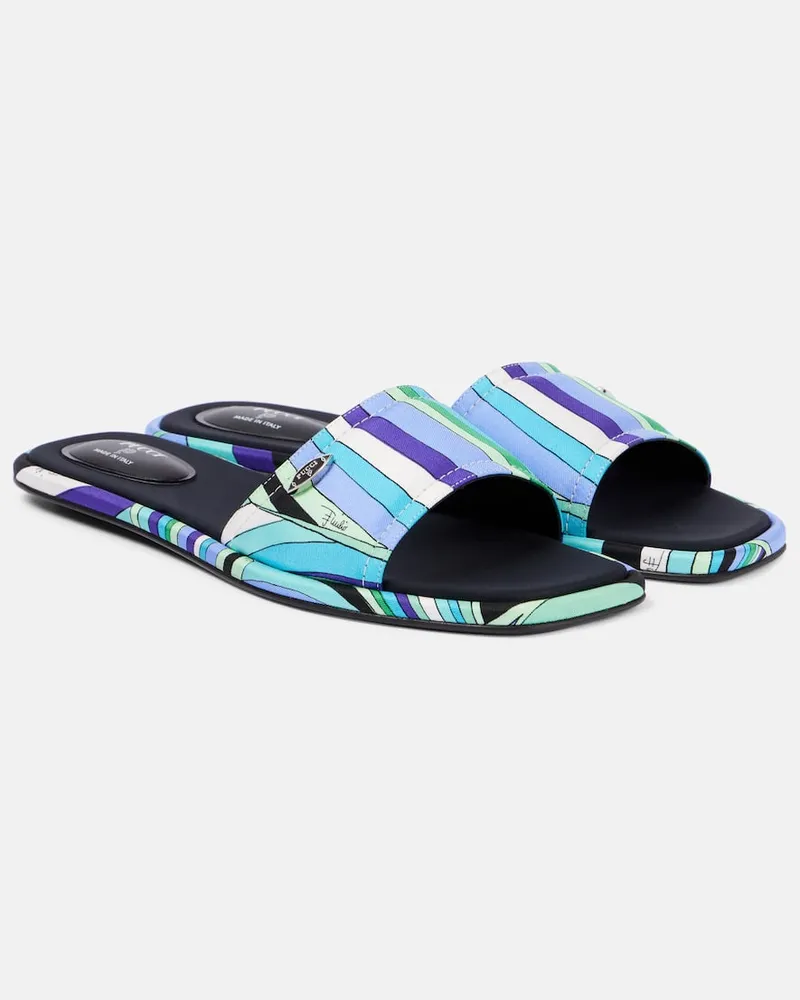 Emilio Pucci Sandali infradito Iride in twill Multicolore