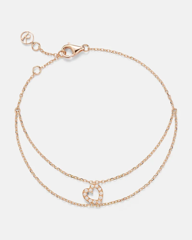 Repossi Bracciale Letters in oro rosa 18kt con diamanti Oro