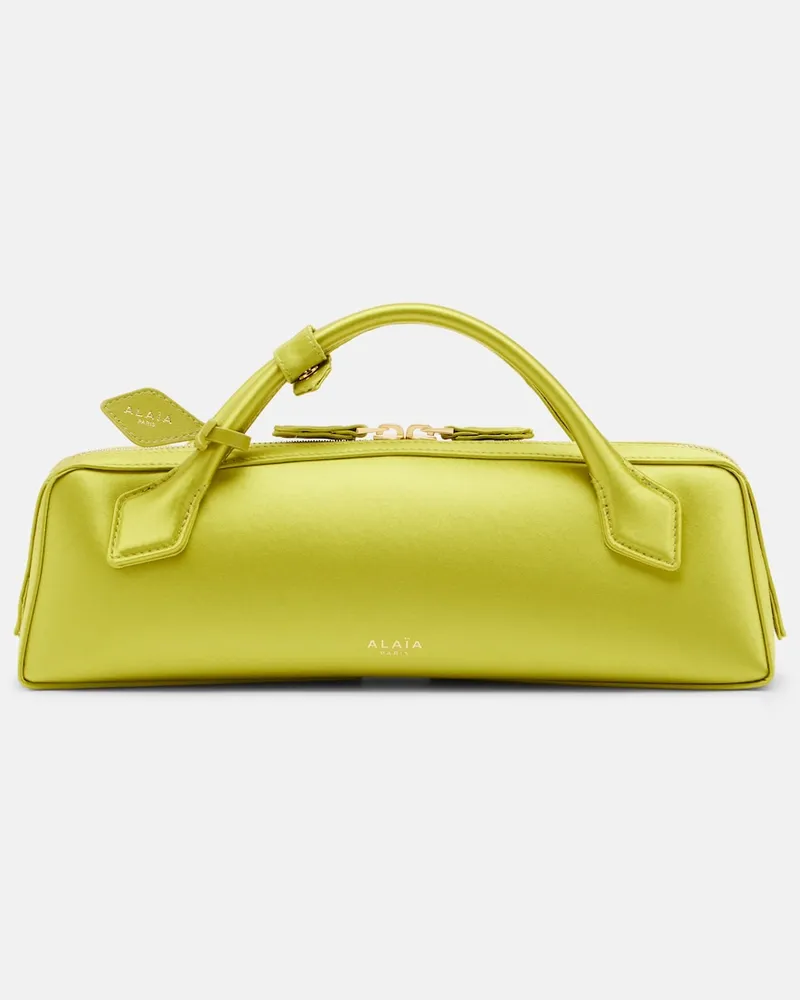 Alaïa AlaÃ¯a Clutch Le Teckel in raso Verde