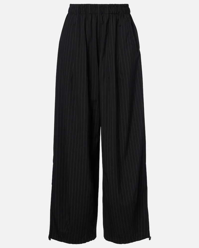FRANKIE Shop Pantaloni Oakdale a gamba larga a righe Nero