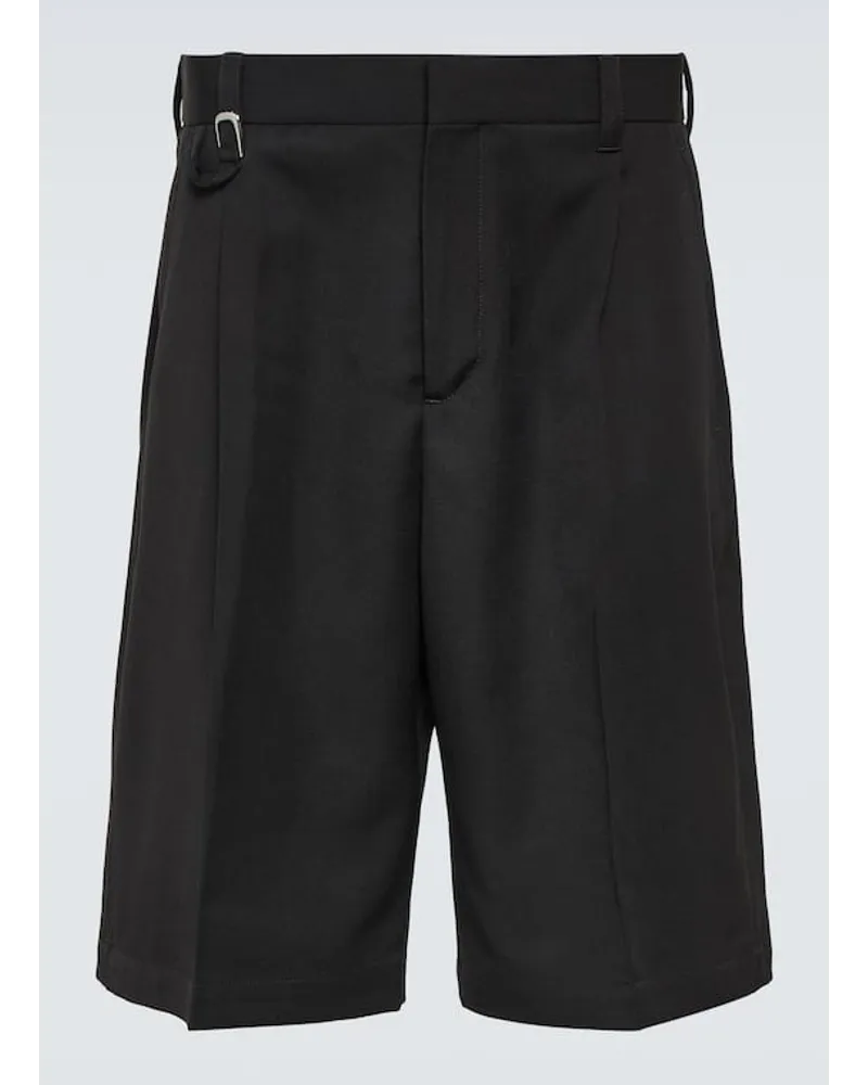 Jacquemus Bermuda Le Short Melo in lana Nero