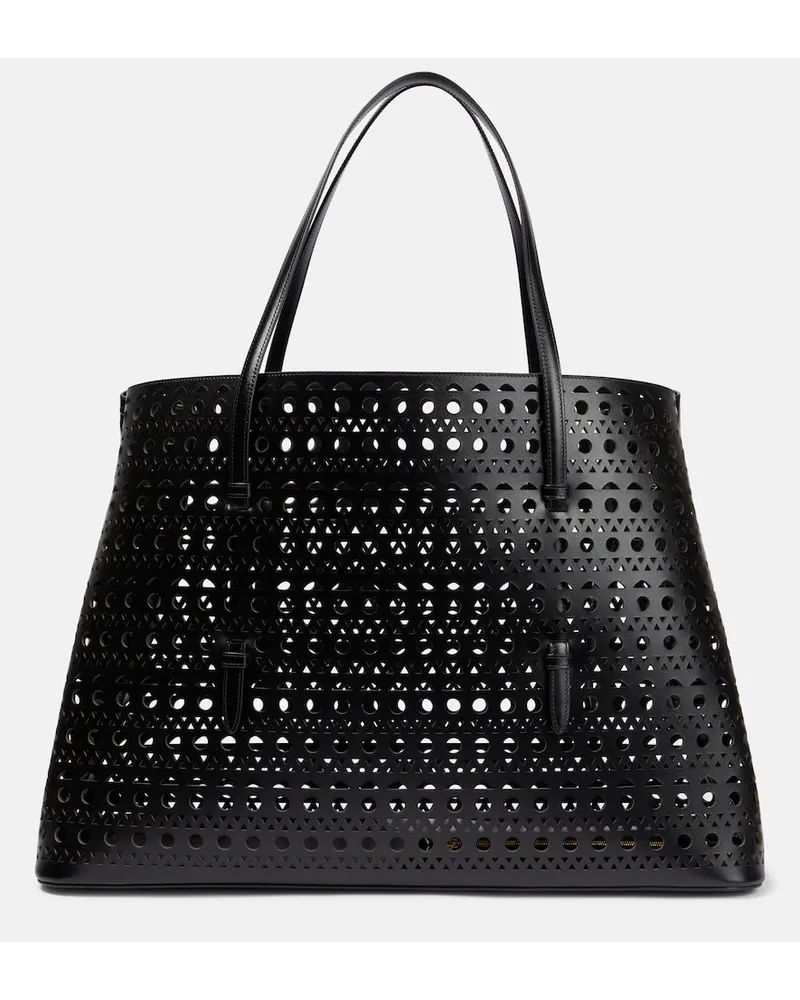 Alaïa AlaÃ¯a Borsa Mina 50 Large in pelle Nero